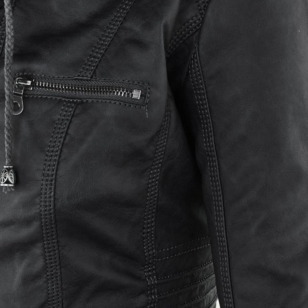 Sienna™ | Giacca in similpelle con cappuccio