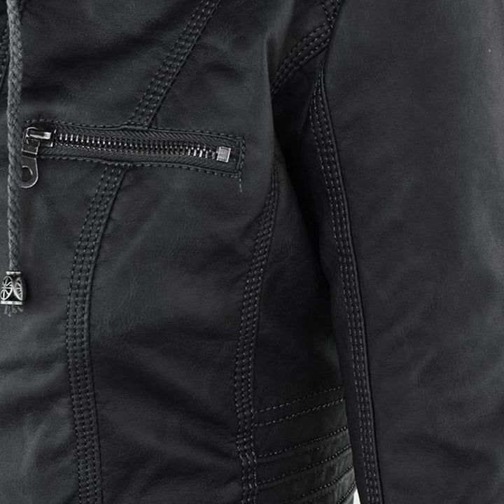 Sienna™ | Giacca in similpelle con cappuccio