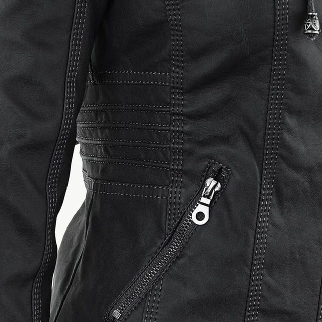 Sienna™ | Giacca in similpelle con cappuccio