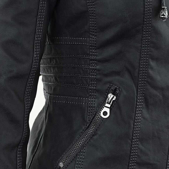 Sienna™ | Giacca in similpelle con cappuccio