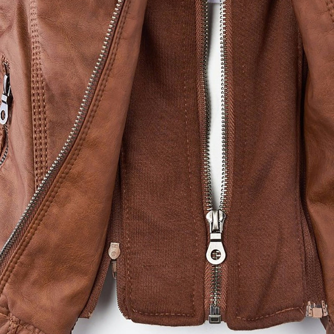 Sienna™ | Giacca in similpelle con cappuccio