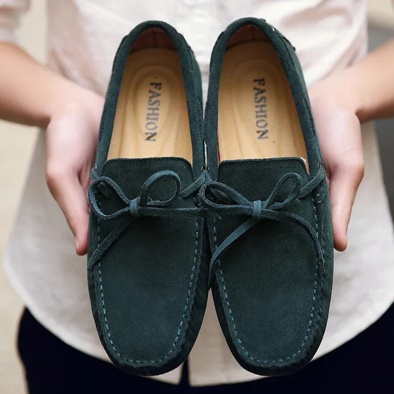 Mocassini estivi casual in camoscio