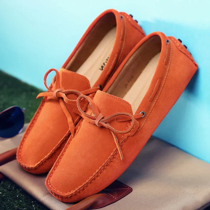 Mocassini estivi casual in camoscio