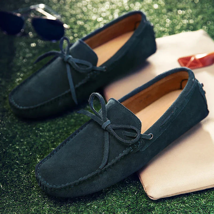 Mocassini estivi casual in camoscio
