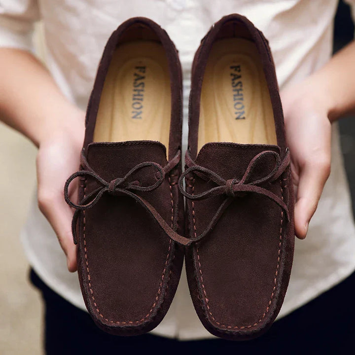 Mocassini estivi casual in camoscio