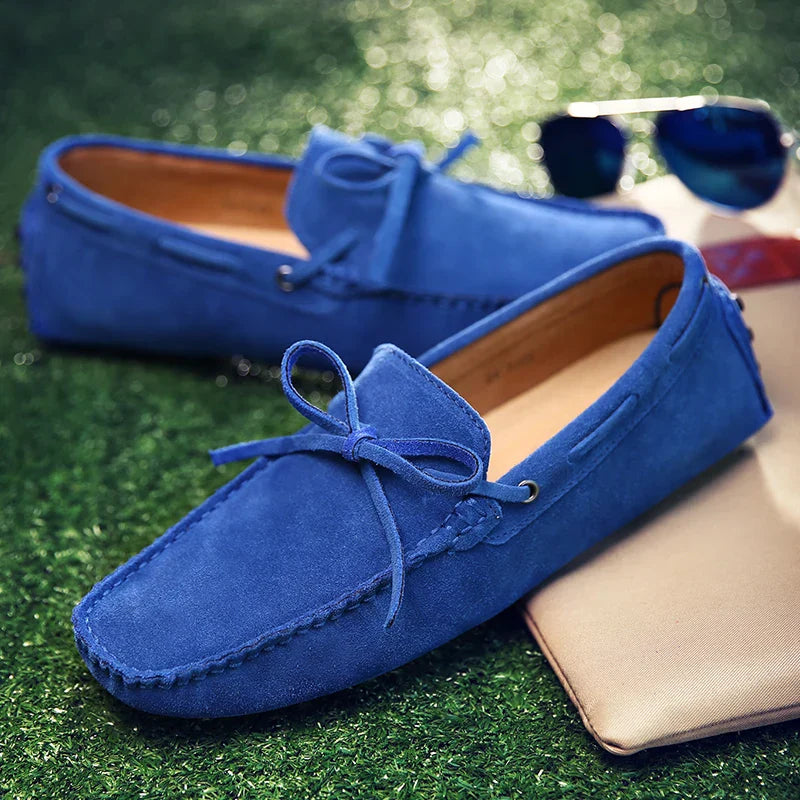 Mocassini estivi casual in camoscio