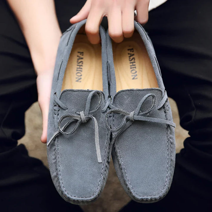 Mocassini estivi casual in camoscio