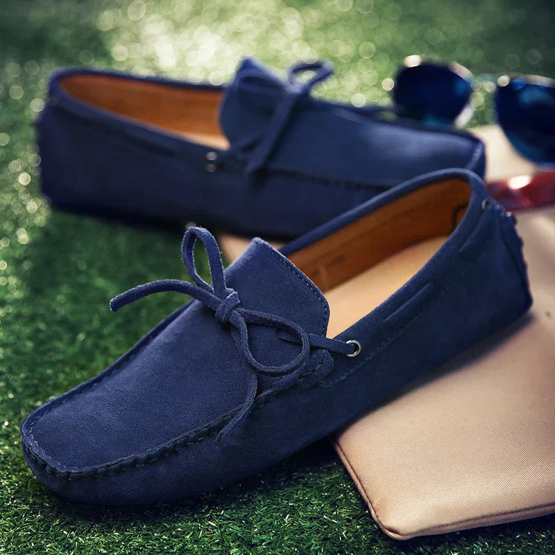 Mocassini estivi casual in camoscio