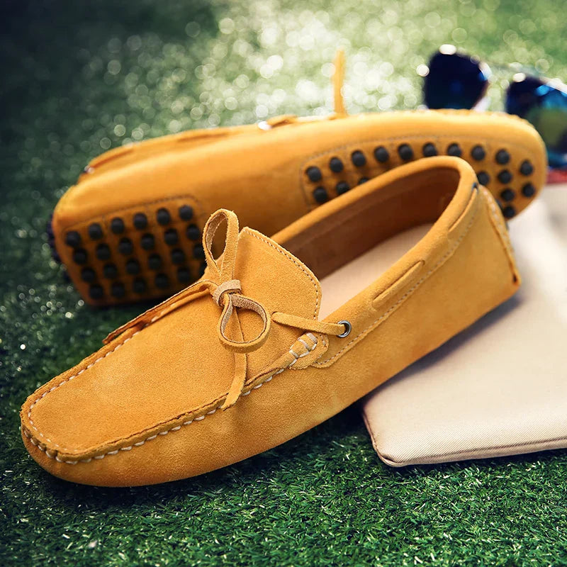 Mocassini estivi casual in camoscio