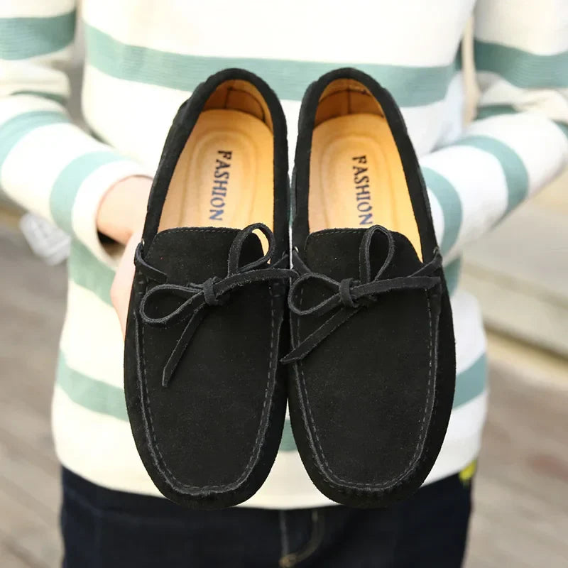 Mocassini estivi casual in camoscio