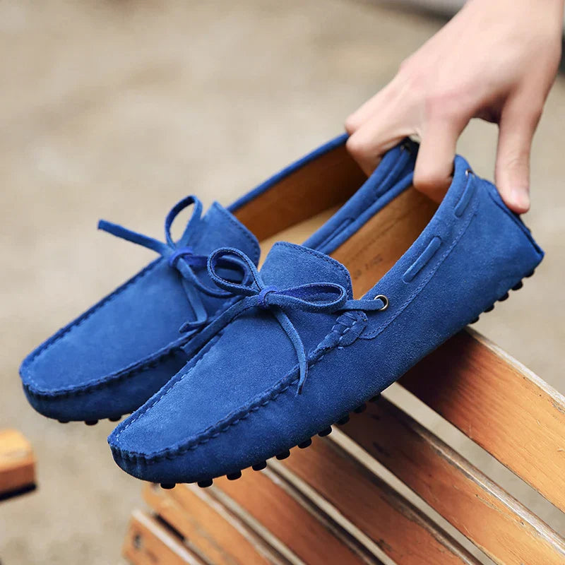 Mocassini estivi casual in camoscio
