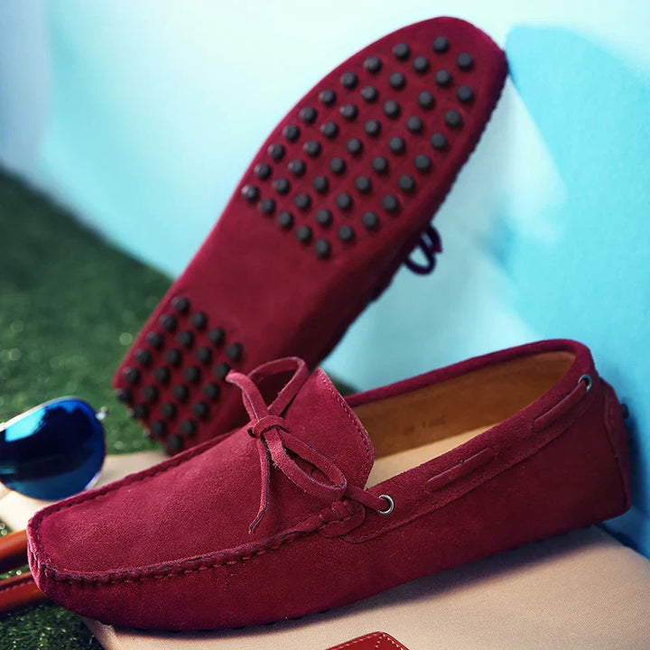 Mocassini estivi casual in camoscio
