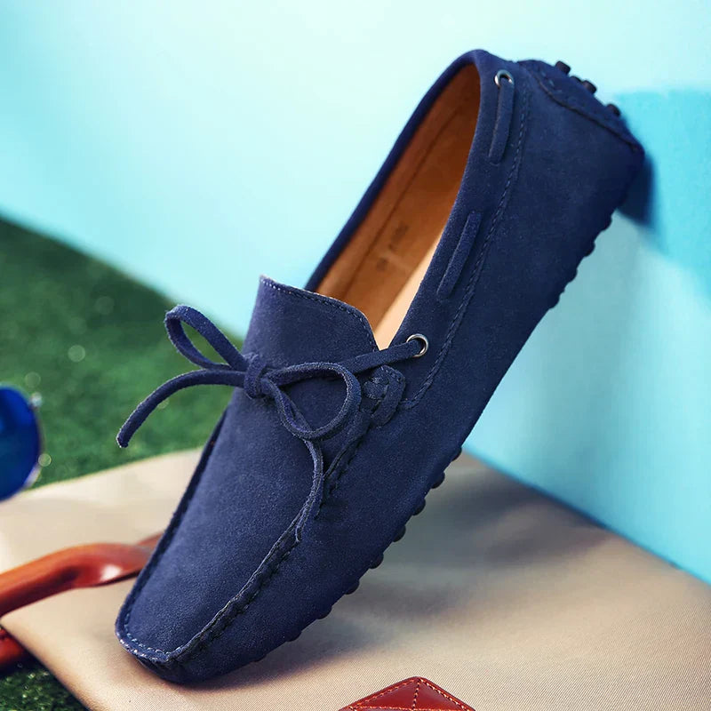 Mocassini estivi casual in camoscio