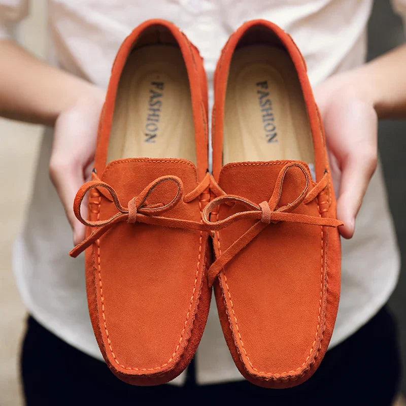 Mocassini estivi casual in camoscio