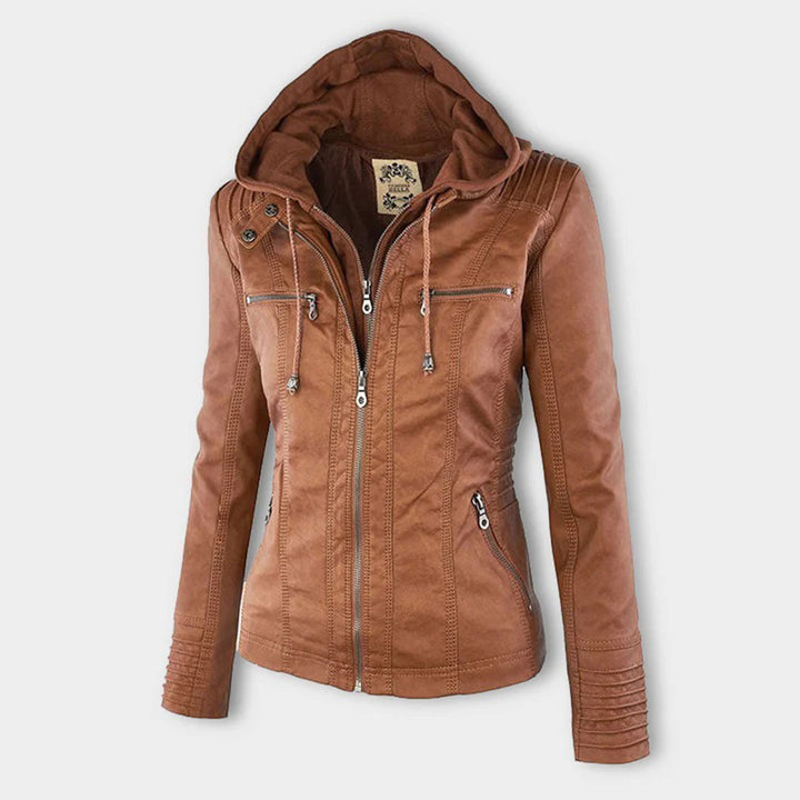 Sienna™ | Giacca in similpelle con cappuccio