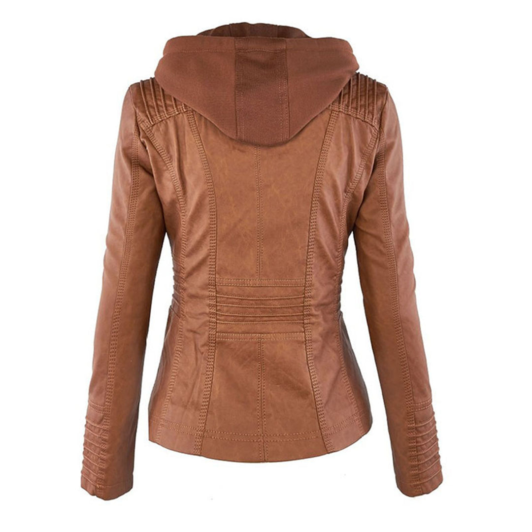 Sienna™ | Giacca in similpelle con cappuccio