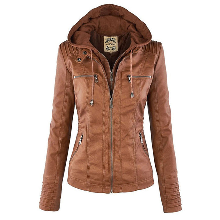 Sienna™ | Giacca in similpelle con cappuccio