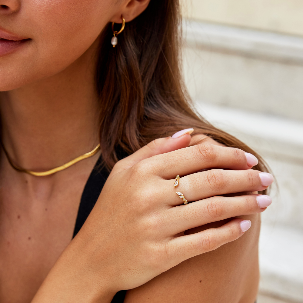 Frieden - Anello in Oro Cristallo