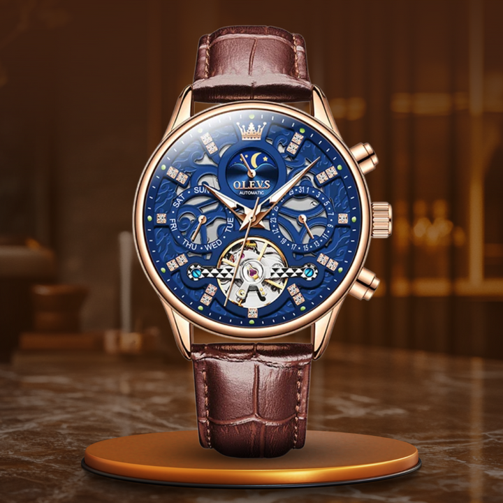 Orologio Automatico Meccanico con Cinturino in Pelle™ - Olsen & Olsen