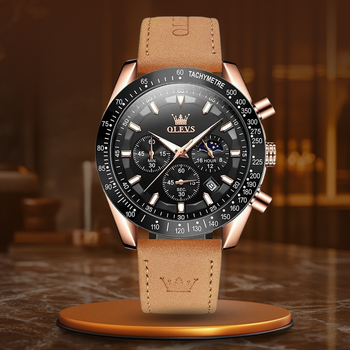 Orologio al Quarzo in Pelle Classica™ - Olsen & Olsen