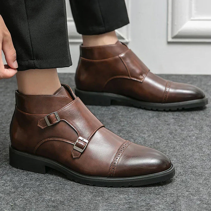Parker | Stivali a Doppia Fibbia in Pelle Sintetica