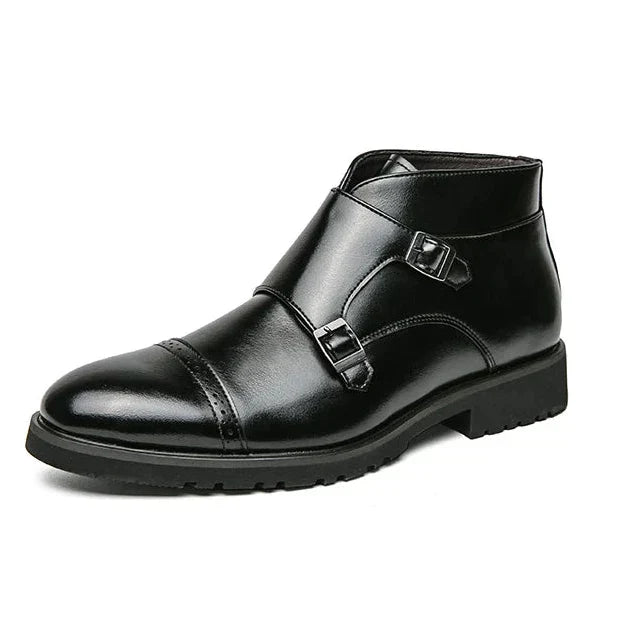 Parker | Stivali a Doppia Fibbia in Pelle Sintetica