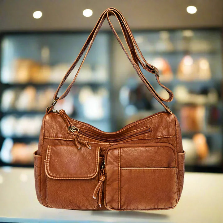 Selma™ | Borsa a tracolla vintage con diverse tasche