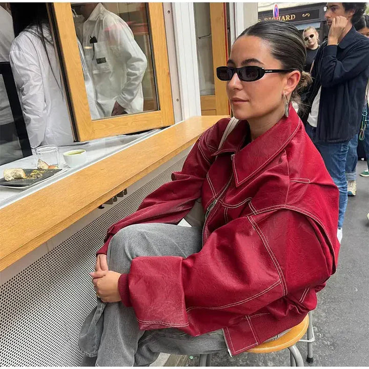 Roxane™ - Giacca in pelle Oversize