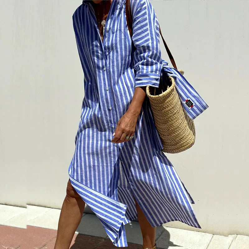 Anna| Abito camicia a righe