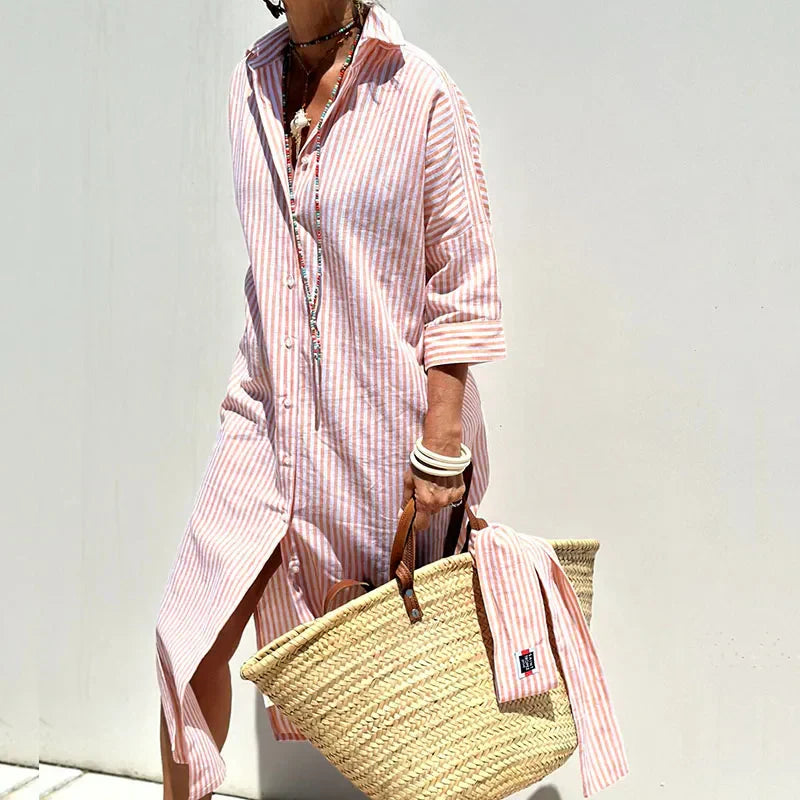 Anna| Abito camicia a righe