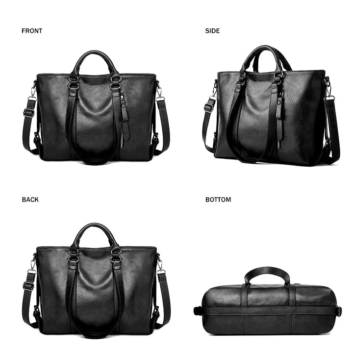 Elise™ | Borsa a tracolla in pelle di grande capacità
