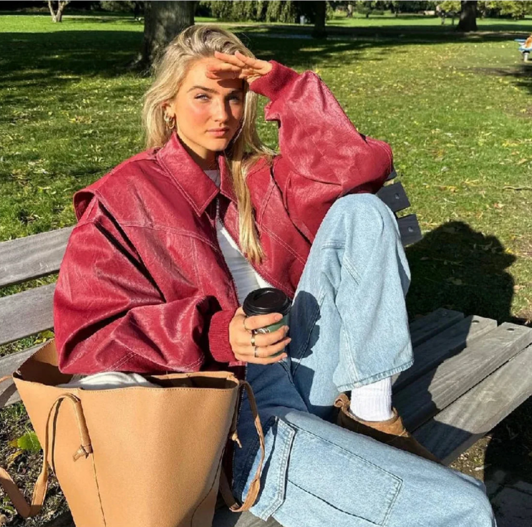 Roxane™ - Giacca in pelle Oversize