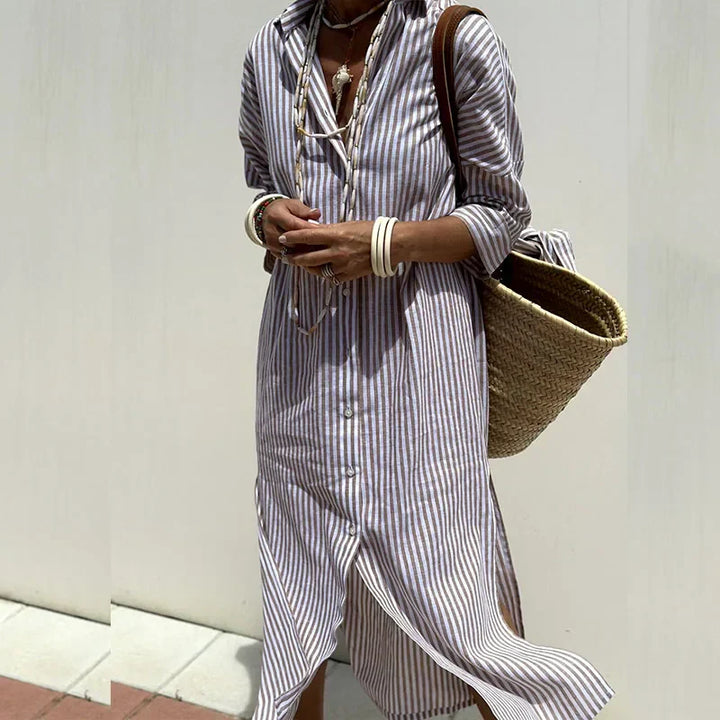Anna| Abito camicia a righe