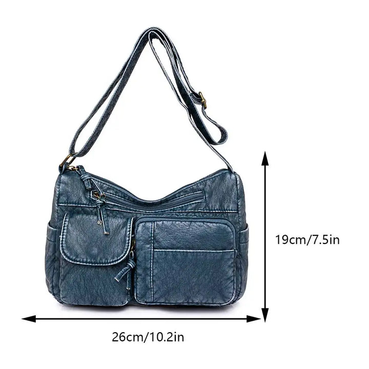 Selma™ | Borsa a tracolla vintage con diverse tasche