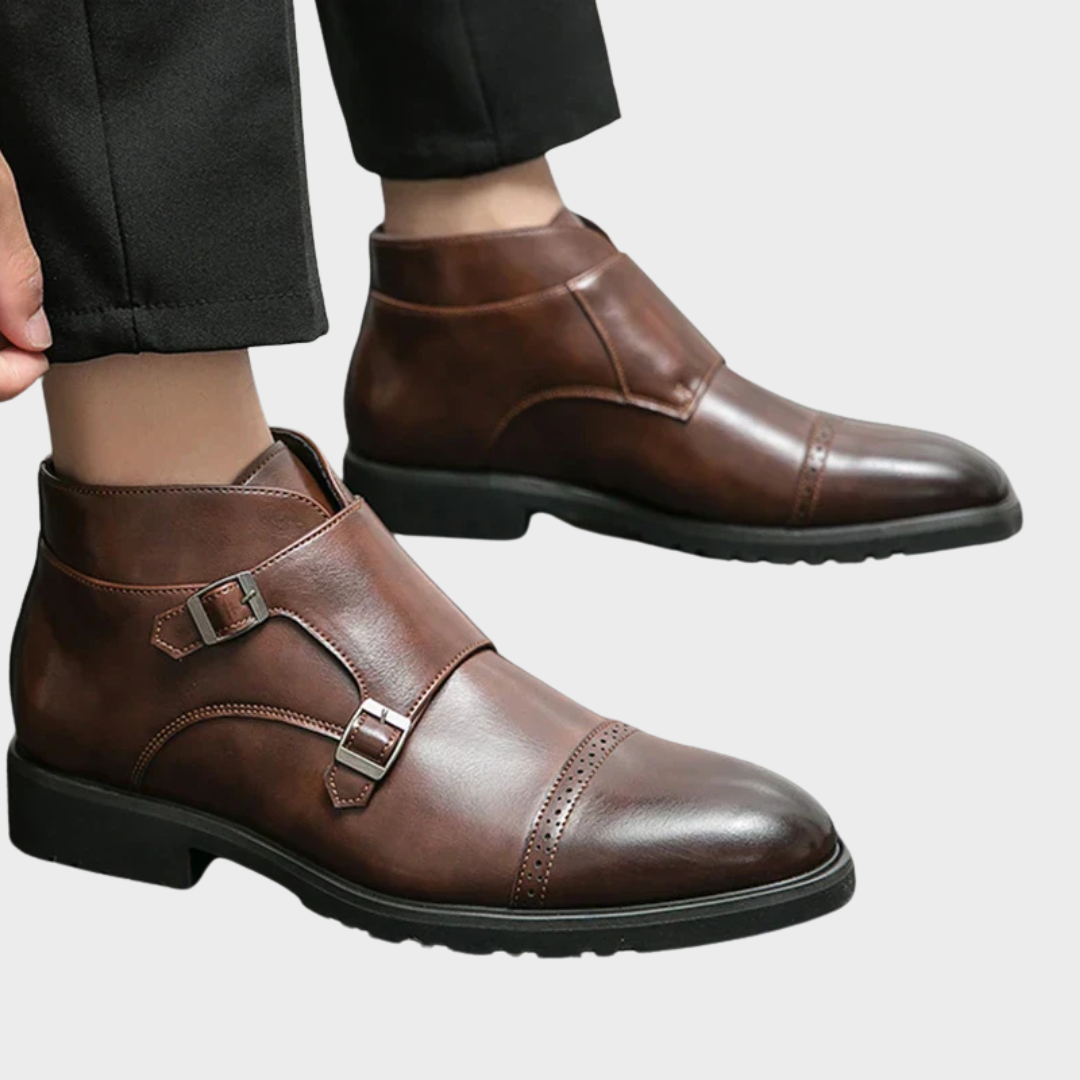 Parker | Stivali a Doppia Fibbia in Pelle Sintetica