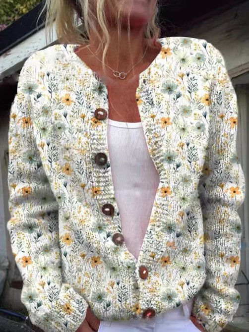 Roselind™ | Cardigan a motivi floreali
