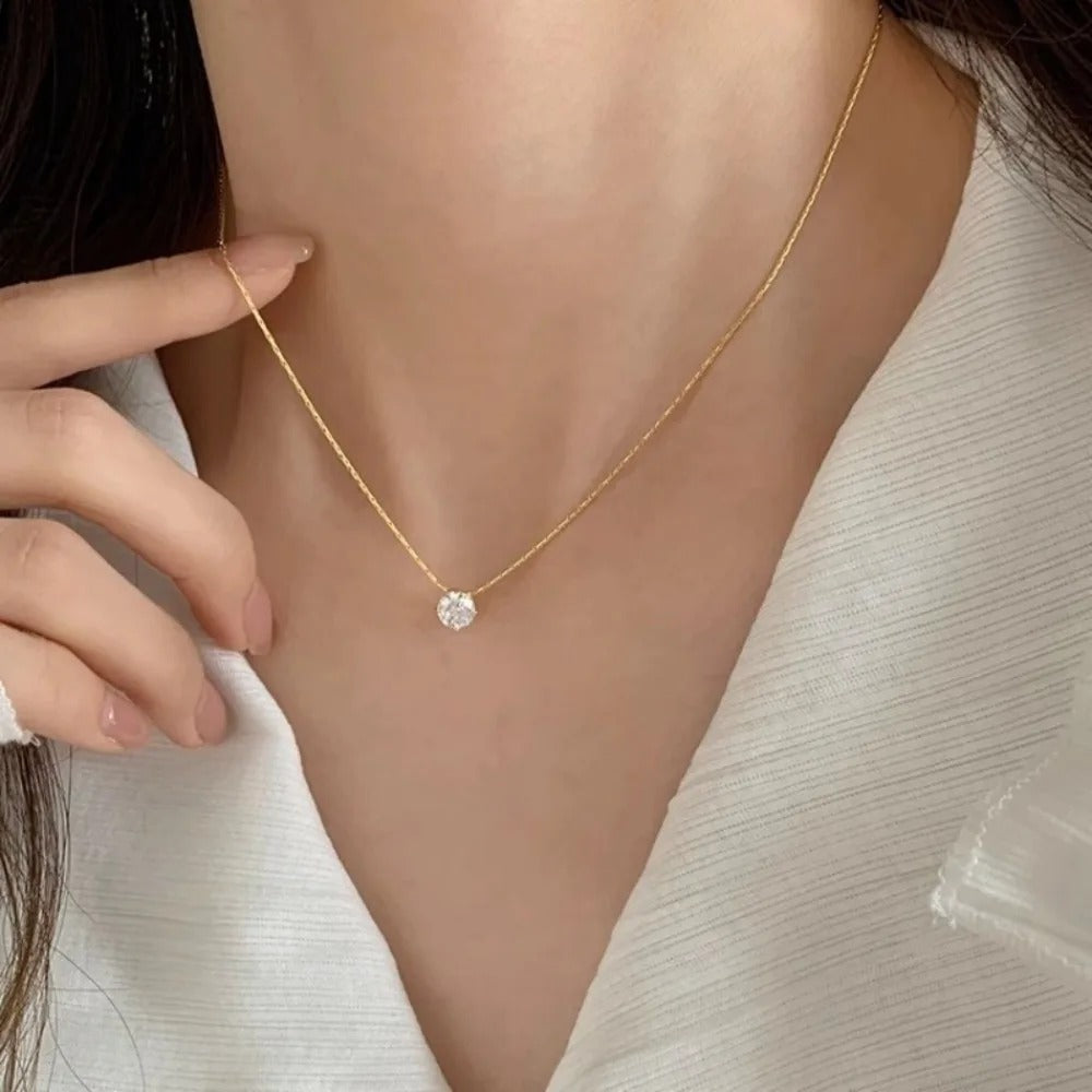 Collana in pietre di moissanite Cléa