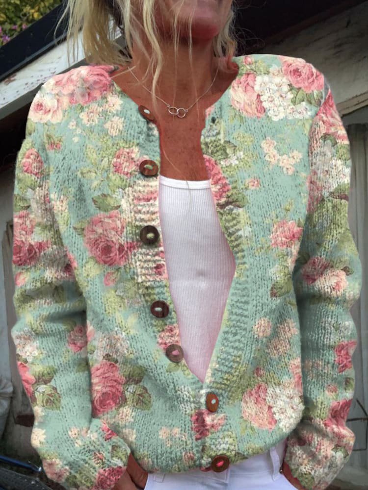 Roselind™ | Cardigan a motivi floreali