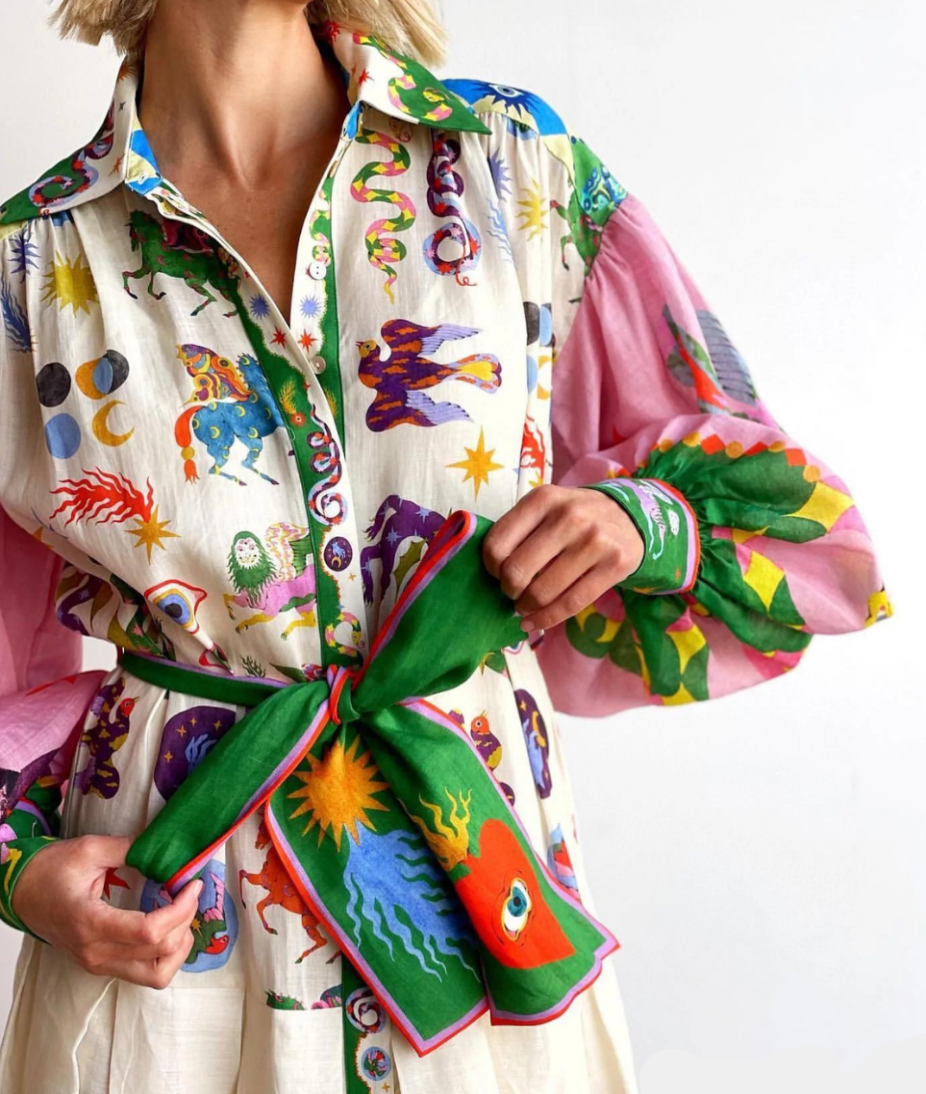 Lucie™ - Abito Fantasia dai Colori Vivaci