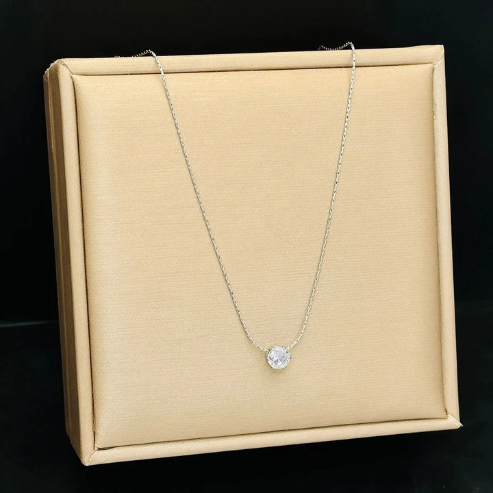 Collana in pietre di moissanite Cléa