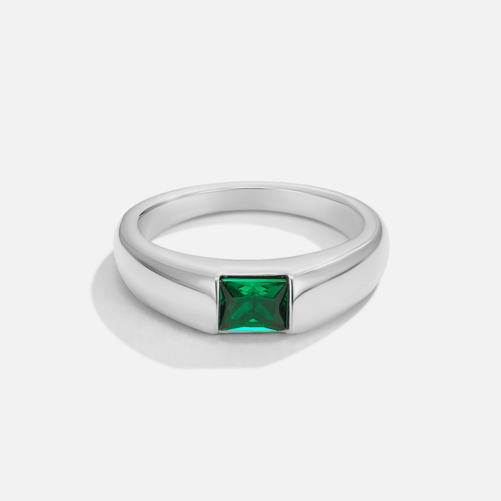 Anello Ember in Argento & Smeraldo