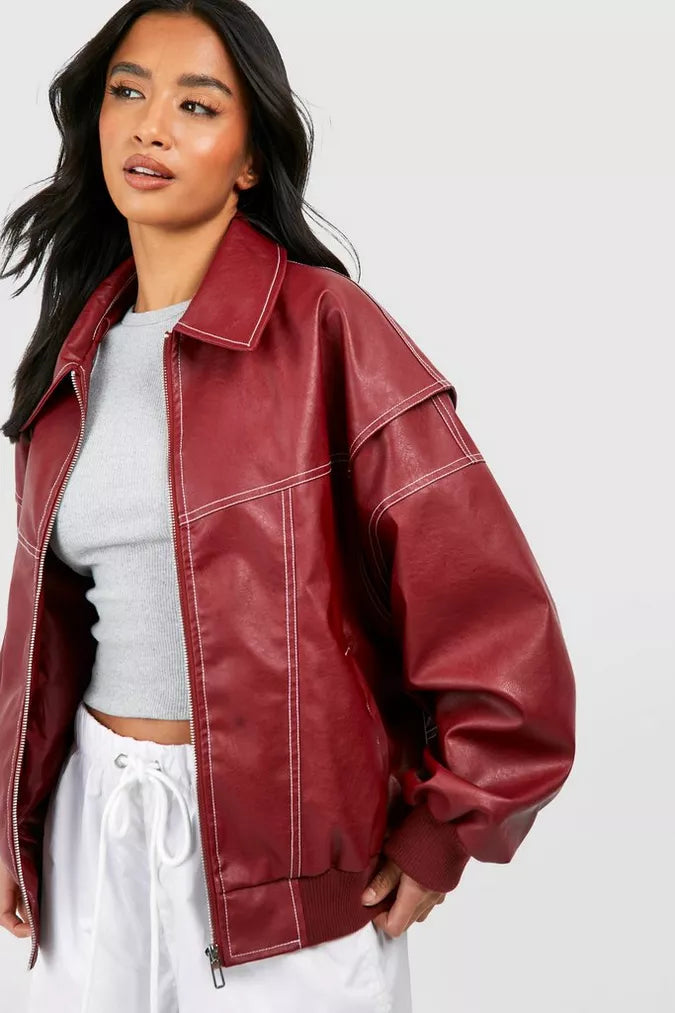 Roxane™ - Giacca in pelle Oversize