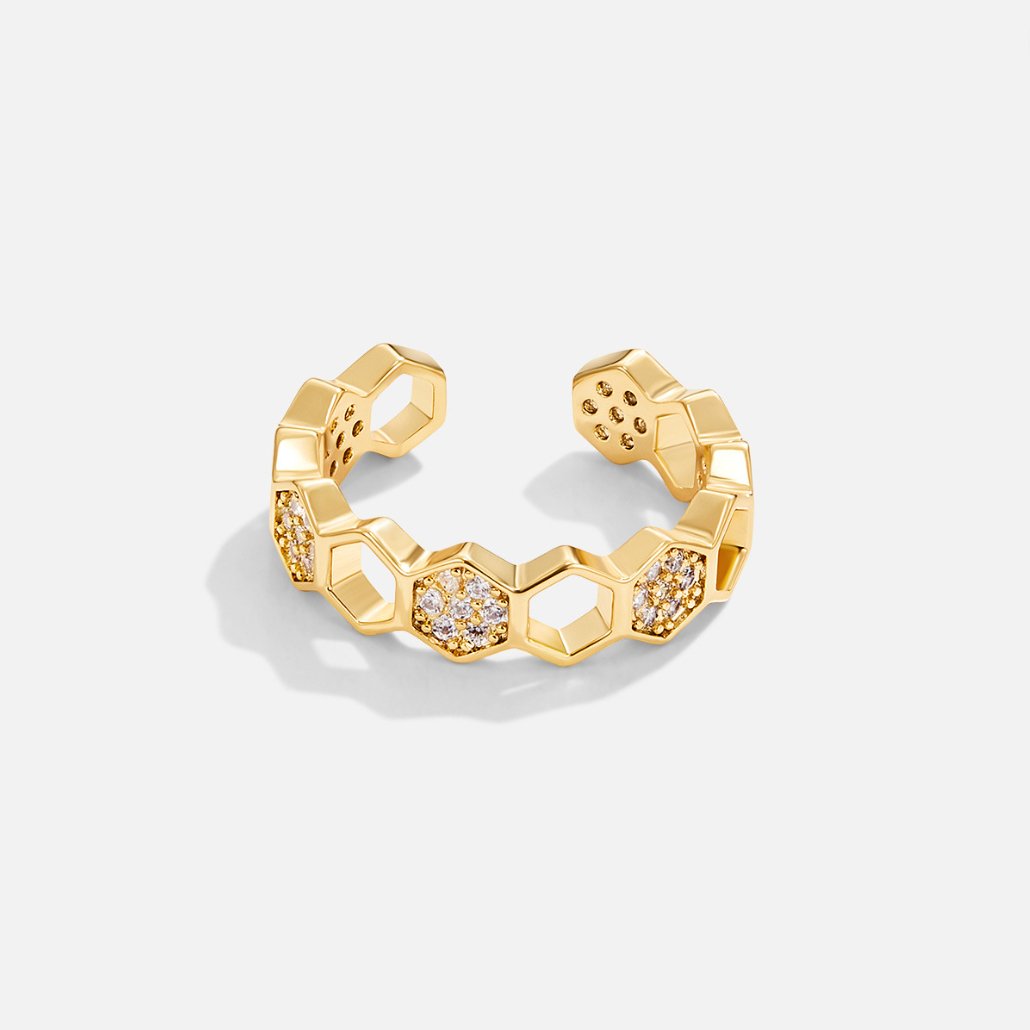 Abeille - Anello in oro e cristallo