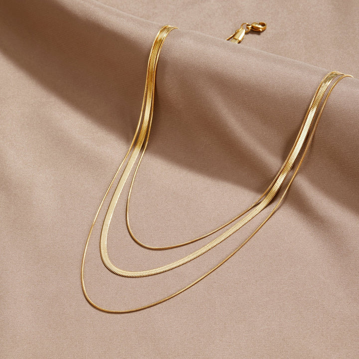 Collana a Catena Multistrato Dorata