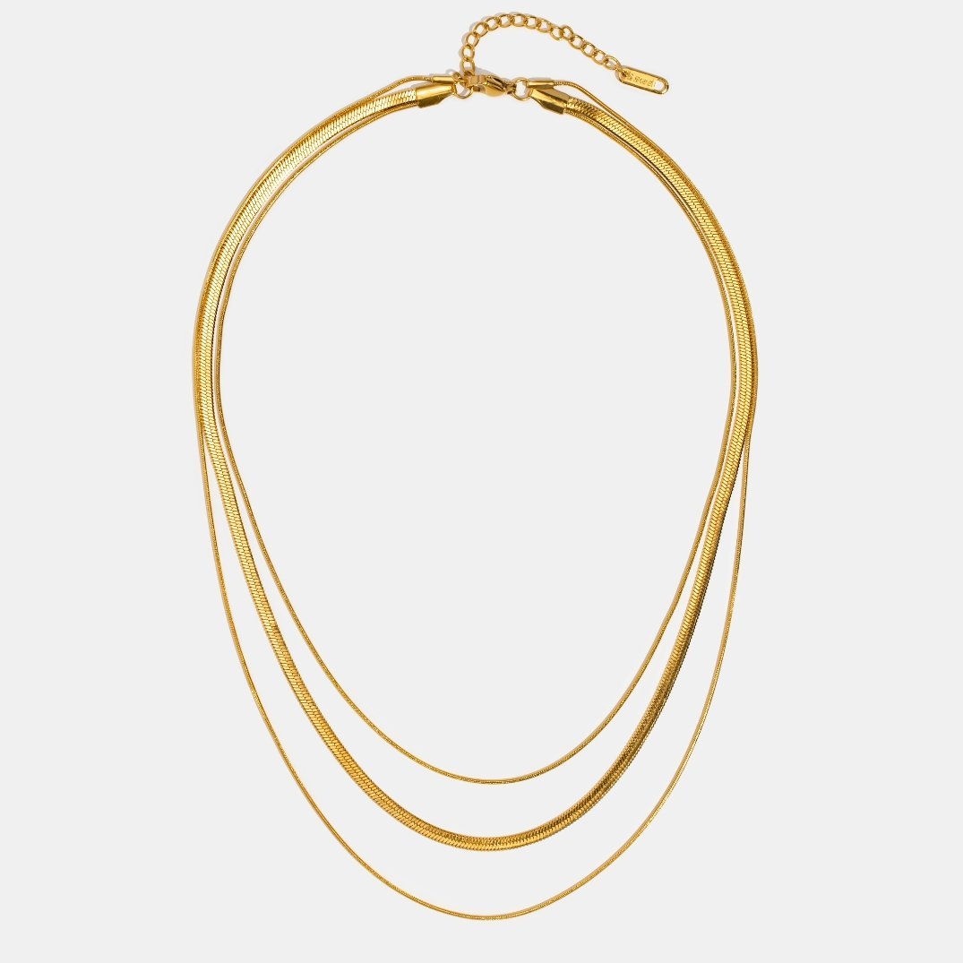 Collana a Catena Multistrato Dorata
