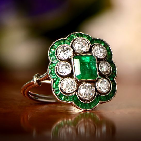 Anello Vintage Smeraldo