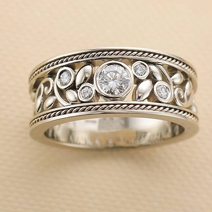 Anello Vintage in Argento e Zirconio