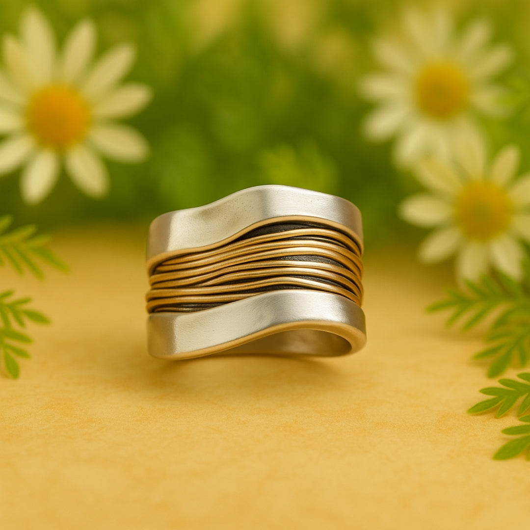 Anello in Filo d'Argento e d'Oro