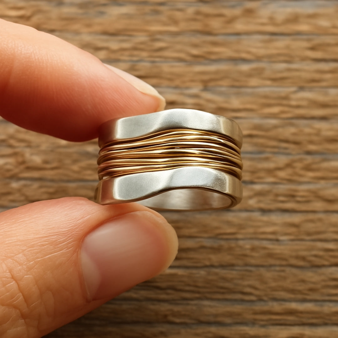 Anello in Filo d'Argento e d'Oro