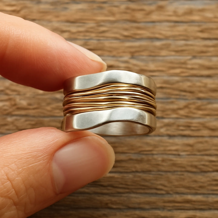 Anello in Filo d'Argento e d'Oro